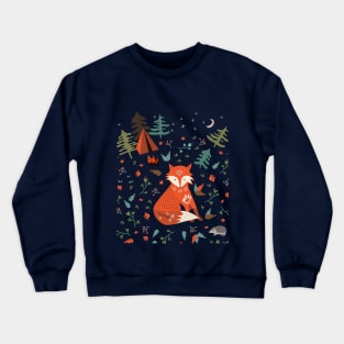 Camping Fox Crewneck Sweatshirt